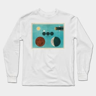 vintage lunar eclipse Long Sleeve T-Shirt